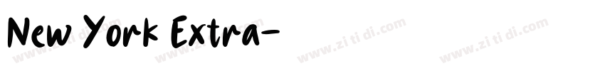 New York Extra字体转换